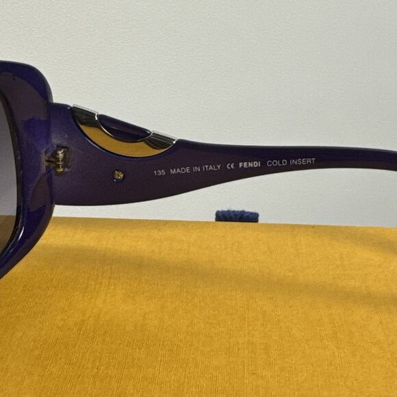Fendi Sunglasses Y2K Vintage Purple Oversized Cold Insert FS5064 Polarized Rare main image 6